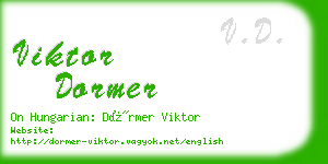 viktor dormer business card